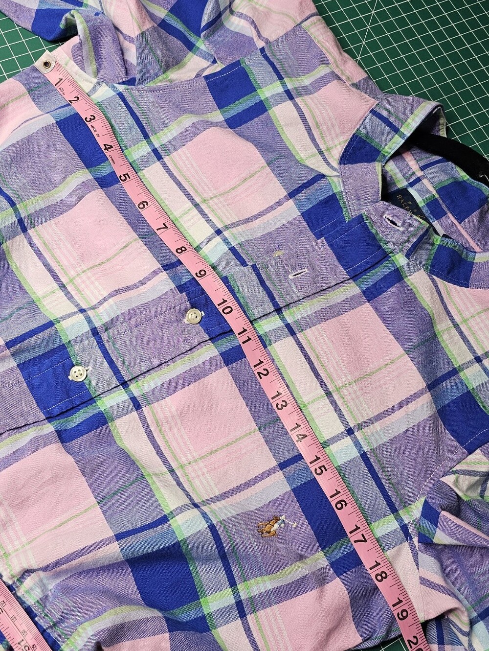 Ralph Lauren Pink, Blue  Plaid Shirt Dress - Picture 6 of 14